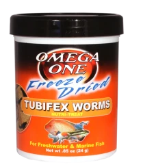 Omega One Freeze Dried Tubifex Worms (Various Sizes)